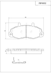 Комплект тормозных колодок (FI.BA: FBP4032)