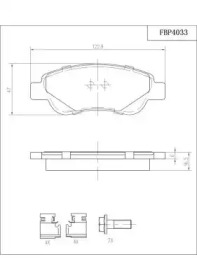 Комплект тормозных колодок (FI.BA: FBP4033)