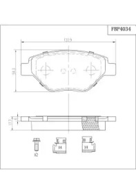 Комплект тормозных колодок (FI.BA: FBP4034)