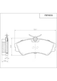 Комплект тормозных колодок (FI.BA: FBP4035)