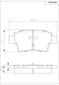 Комплект тормозных колодок (FI.BA: FBP4036)