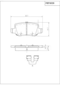 Комплект тормозных колодок (FI.BA: FBP4039)