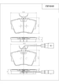 Комплект тормозных колодок (FI.BA: FBP4040)