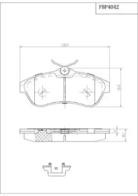 Комплект тормозных колодок (FI.BA: FBP4042)