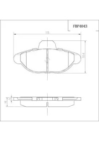 Комплект тормозных колодок (FI.BA: FBP4043)