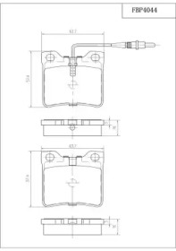 Комплект тормозных колодок (FI.BA: FBP4044)