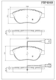 Комплект тормозных колодок (FI.BA: FBP4048)