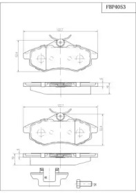 Комплект тормозных колодок (FI.BA: FBP4053)