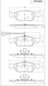 Комплект тормозных колодок (FI.BA: FBP4060)