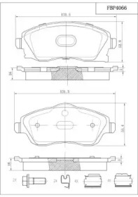 Комплект тормозных колодок (FI.BA: FBP4066)