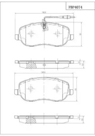 Комплект тормозных колодок (FI.BA: FBP4074)