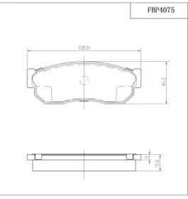 Комплект тормозных колодок (FI.BA: FBP4075)