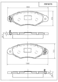 Комплект тормозных колодок (FI.BA: FBP4076)