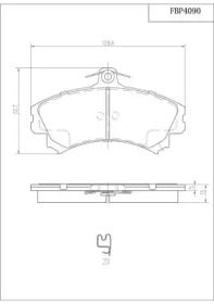 Комплект тормозных колодок (FI.BA: FBP4090)