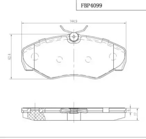 Комплект тормозных колодок (FI.BA: FBP4099)