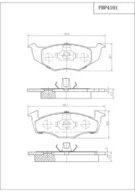 Комплект тормозных колодок (FI.BA: FBP4101)