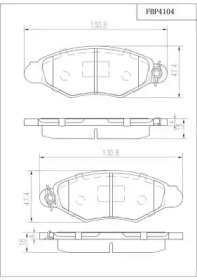 Комплект тормозных колодок (FI.BA: FBP4104)