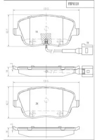 Комплект тормозных колодок (FI.BA: FBP4110)