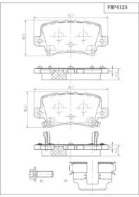 Комплект тормозных колодок (FI.BA: FBP4125)