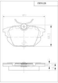 Комплект тормозных колодок (FI.BA: FBP4129)