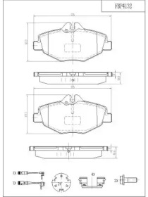 Комплект тормозных колодок (FI.BA: FBP4132)