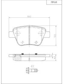 Комплект тормозных колодок (FI.BA: FBP4140)