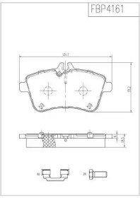 Комплект тормозных колодок (FI.BA: FBP4161)