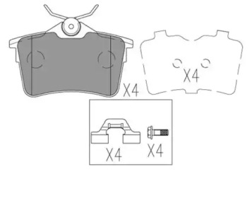 Комплект тормозных колодок (FI.BA: FBP4183)