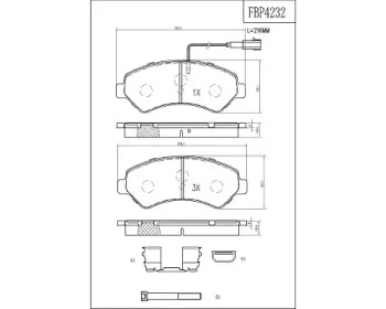 Комплект тормозных колодок (FI.BA: FBP4232)