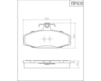 Комплект тормозных колодок (FI.BA: FBP4240)