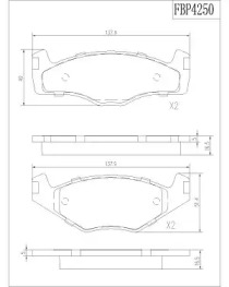 Комплект тормозных колодок (FI.BA: FBP4250)