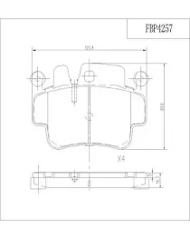 Комплект тормозных колодок (FI.BA: FBP4257)