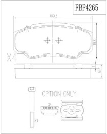 Комплект тормозных колодок (FI.BA: FBP4265)