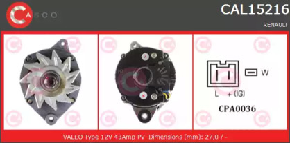 Генератор (CASCO: CAL15216GS)