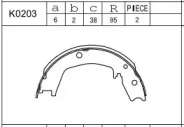 Комлект тормозных накладок (ASIMCO: K0203)