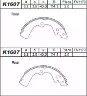 Комлект тормозных накладок (ASIMCO: K1607)