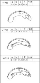 Комлект тормозных накладок (ASIMCO: K1725)