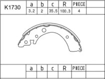 Комлект тормозных накладок (ASIMCO: K1730)