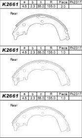 Комлект тормозных накладок (ASIMCO: K2661)