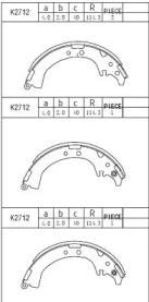 Комлект тормозных накладок (ASIMCO: K2712)