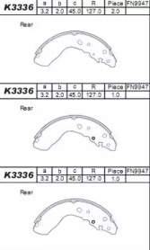 Комлект тормозных накладок (ASIMCO: K3336)