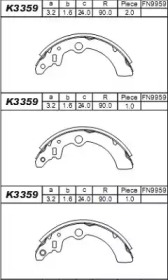 Комлект тормозных накладок (ASIMCO: K3359)