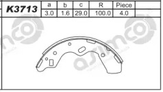 Комлект тормозных накладок (ASIMCO: K3713)