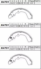 Комлект тормозных накладок (ASIMCO: K4701)