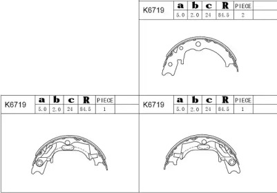 Комлект тормозных накладок (ASIMCO: K6719)