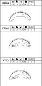 Комлект тормозных накладок (ASIMCO: K7004)