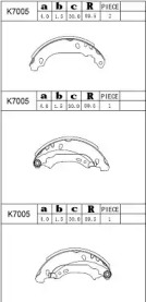 Комлект тормозных накладок (ASIMCO: K7005)