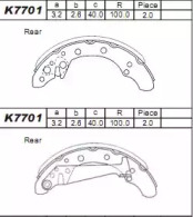 Комлект тормозных накладок (ASIMCO: K7701)