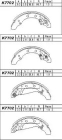 Комлект тормозных накладок (ASIMCO: K7702)