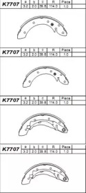 Комлект тормозных накладок (ASIMCO: K7707)